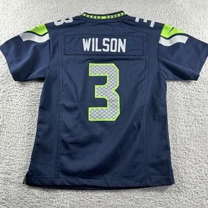 Seattle Seahawks Football Jersey Youth Medium Nike NFL Wilson #3 On Field Blue‎